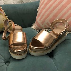 ASOS size 9 Rose gold shoes